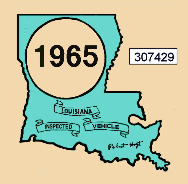 (image for) 1965 Louisiana inspection sticker